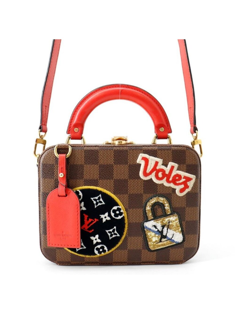 Louis Vuitton Handbag Damier Ebene LV Stories Box 2-Way Shoulder Patchwork